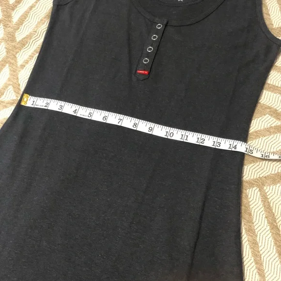 LiViTY Dark Gray (Black) Sleeveless Tee Shirt Dress - Picture 7 of 10